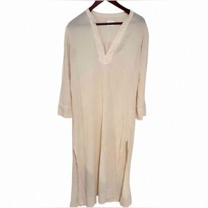 EUC! Honorine 100% Cotton Cream Long Sleeve Dress/Coverup, sz XS